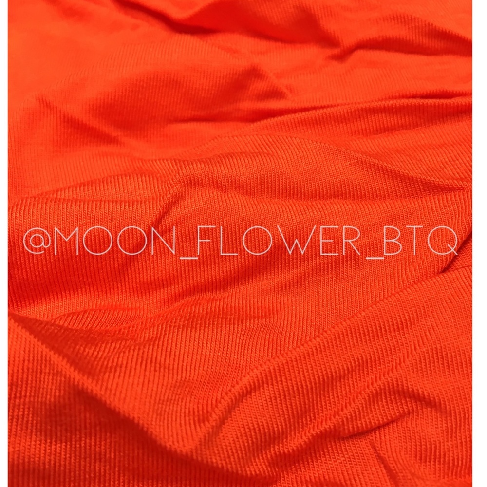 Orange Jersey Summer Mini Bodycon Dress - Picture 9 of 10